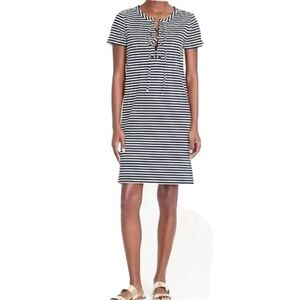 J. Crew Navy and White Striped Dress